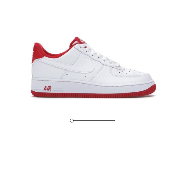 Air Force 1 White University Red Authentic Unisex - Picture 4 of 5